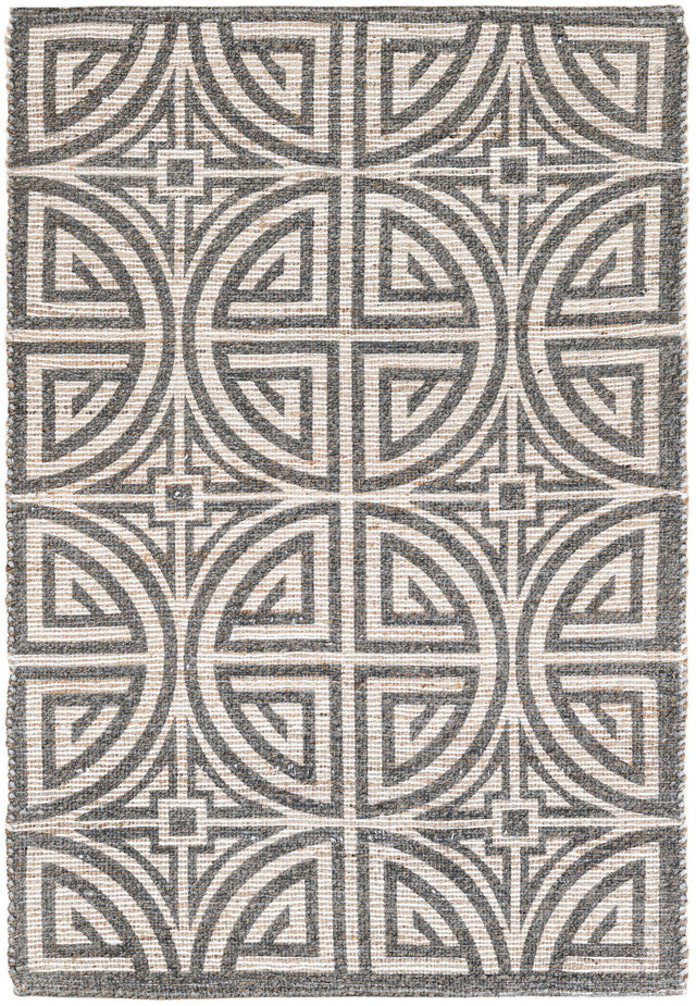 Gray and Ivory 4' 1 x 6' 1 Chenille Jute Rectangle Area Rug Vintage Distressed Boho All Natural Eco-Friendly Sustainable Carpet for Living Dining Office Dorm Rooms for Sale at Rug Engine