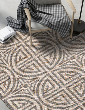 Gray and Ivory 6' 1 x 9' Chenille Jute Rectangle Area Rug Vintage Distressed Boho All Natural Eco-Friendly Sustainable Carpet for Living Dining Office Dorm Rooms for Sale at Rug Engine