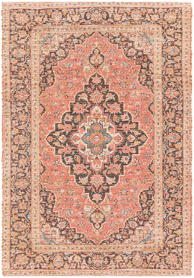 Red 4' 1 x 6' 1 Chenille Jute Rectangle Area Rug Vintage Distressed Boho All Natural Eco-Friendly Sustainable Carpet for Living Dining Office Dorm Rooms for Sale at Rug Engine