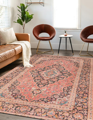 Red 9' x 12' Chenille Jute Rectangle Area Rug Vintage Distressed Boho All Natural Eco-Friendly Sustainable Carpet for Living Dining Office Dorm Rooms for Sale at Rug Engine