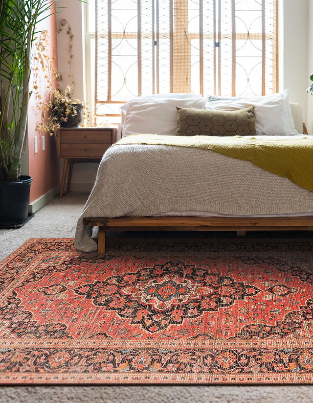 Red 9' x 12' Chenille Jute Rectangle Area Rug Vintage Distressed Boho All Natural Eco-Friendly Sustainable Carpet for Living Dining Office Dorm Rooms for Sale at Rug Engine