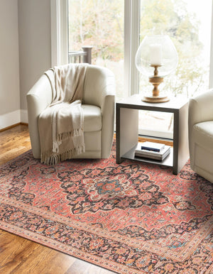 Red 9' x 12' Chenille Jute Rectangle Area Rug Vintage Distressed Boho All Natural Eco-Friendly Sustainable Carpet for Living Dining Office Dorm Rooms for Sale at Rug Engine