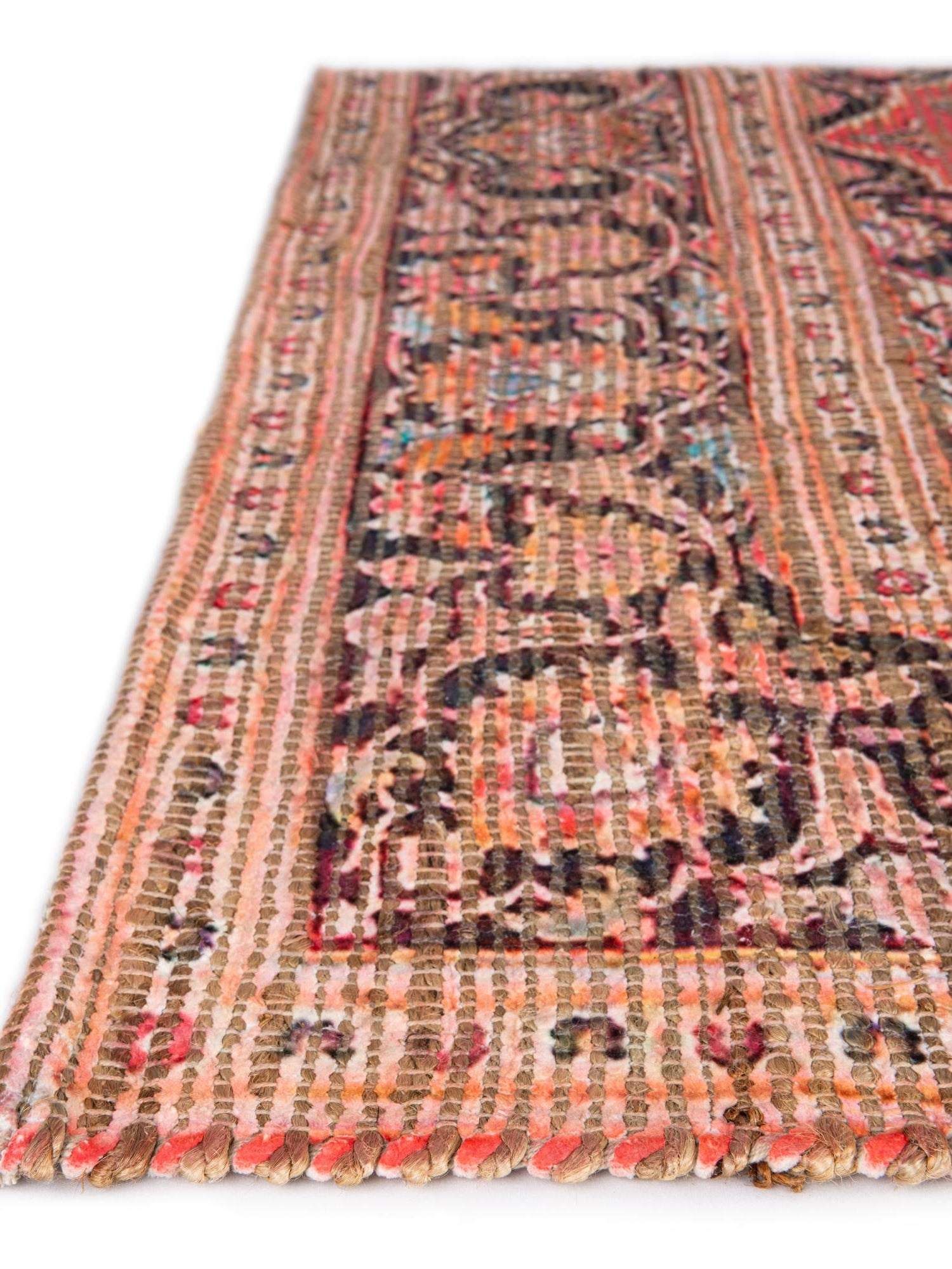 Red 9' x 12' Chenille Jute Rectangle Area Rug Vintage Distressed Boho All Natural Eco-Friendly Sustainable Carpet for Living Dining Office Dorm Rooms for Sale at Rug Engine