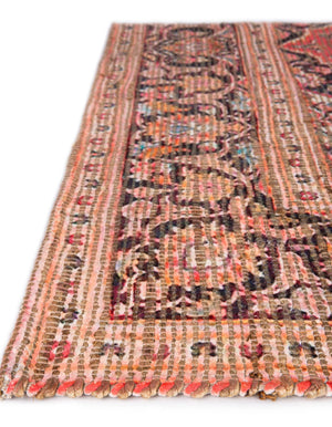 Red 9' x 12' Chenille Jute Rectangle Area Rug Vintage Distressed Boho All Natural Eco-Friendly Sustainable Carpet for Living Dining Office Dorm Rooms for Sale at Rug Engine