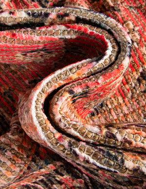 Red 9' x 12' Chenille Jute Rectangle Area Rug Vintage Distressed Boho All Natural Eco-Friendly Sustainable Carpet for Living Dining Office Dorm Rooms for Sale at Rug Engine