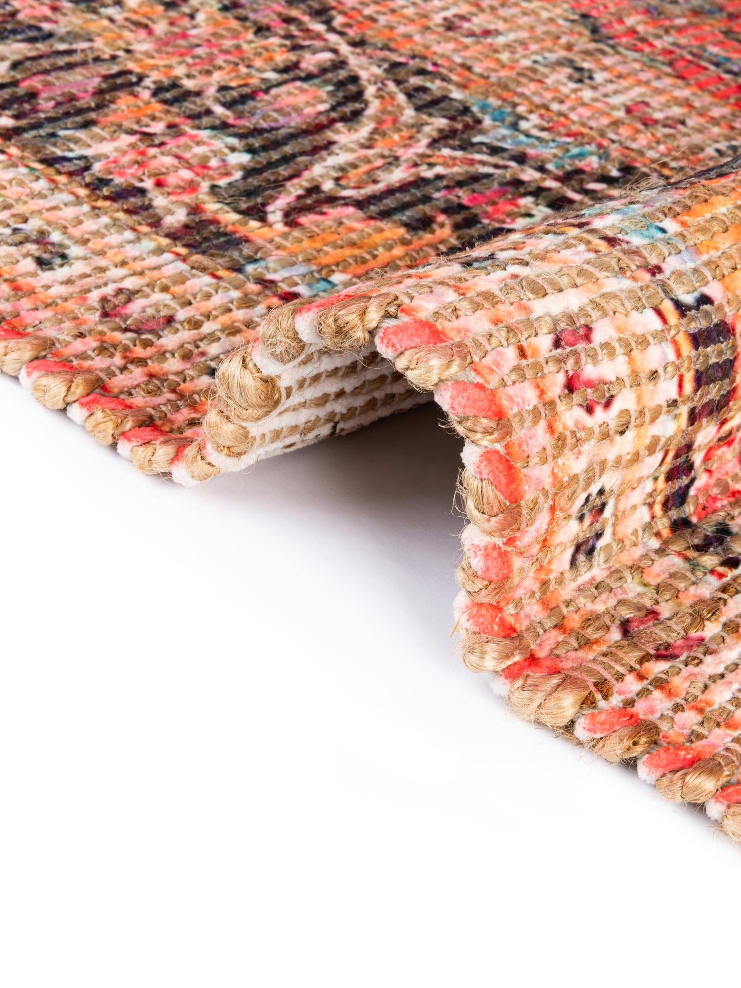 Red 9' x 12' Chenille Jute Rectangle Area Rug Vintage Distressed Boho All Natural Eco-Friendly Sustainable Carpet for Living Dining Office Dorm Rooms for Sale at Rug Engine