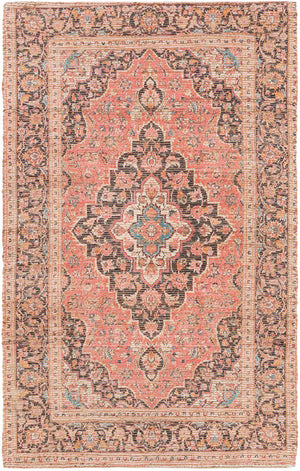 Red 5' 1 x 8' Chenille Jute Rectangle Area Rug Vintage Distressed Boho All Natural Eco-Friendly Sustainable Carpet for Living Dining Office Dorm Rooms for Sale at Rug Engine