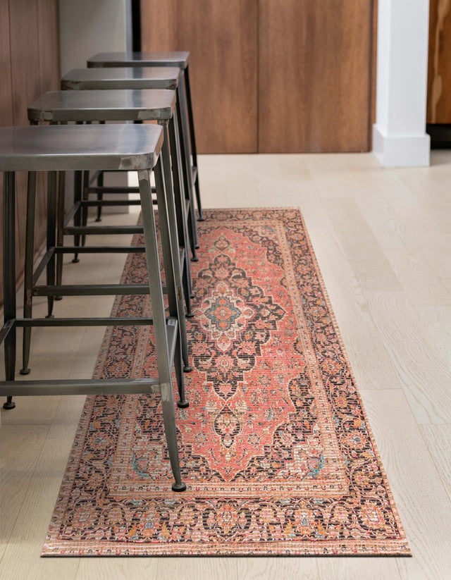 Red 2' 2 x 6' 1 Chenille Jute Runner Area Rug Vintage Distressed Boho All Natural Eco-Friendly Sustainable Carpet for Living Dining Office Dorm Rooms for Sale at Rug Engine