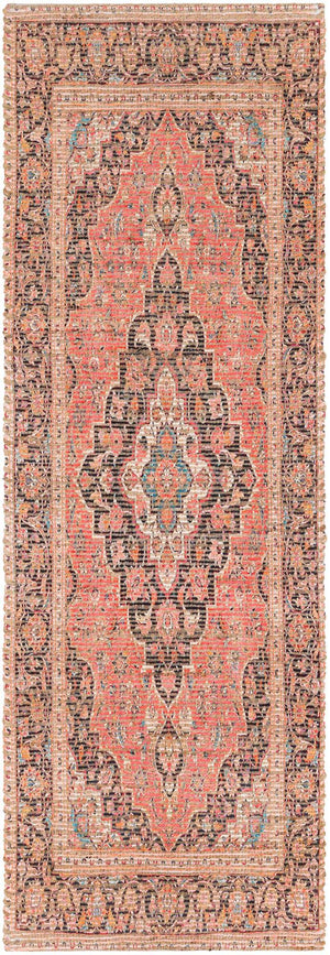 Red 2' 2 x 6' 1 Chenille Jute Runner Area Rug Vintage Distressed Boho All Natural Eco-Friendly Sustainable Carpet for Living Dining Office Dorm Rooms for Sale at Rug Engine