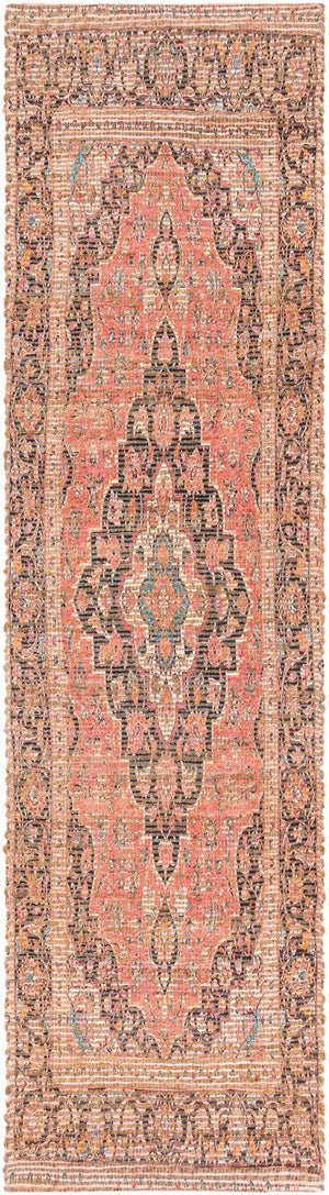 Red 2' 2 x 8' Chenille Jute Runner Area Rug Vintage Distressed Boho All Natural Eco-Friendly Sustainable Carpet for Living Dining Office Dorm Rooms for Sale at Rug Engine