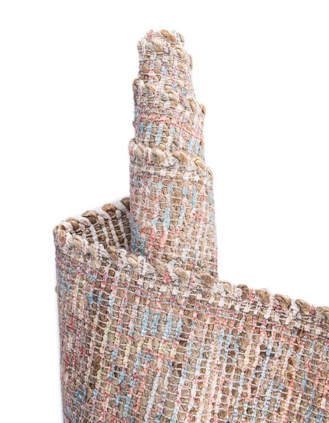 Antique Red and Blue 5' 1 x 8' Chenille Jute Rectangle Area Rug Vintage Distressed Boho All Natural Eco-Friendly Sustainable Carpet for Living Dining Office Dorm Rooms for Sale at Rug Engine