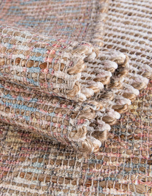 Antique Red and Blue 5' 1 x 8' Chenille Jute Rectangle Area Rug Vintage Distressed Boho All Natural Eco-Friendly Sustainable Carpet for Living Dining Office Dorm Rooms for Sale at Rug Engine