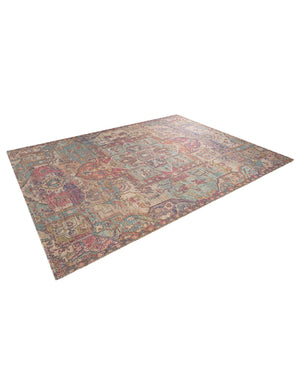 Antique Red and Blue 9' x 12' Chenille Jute Rectangle Area Rug Vintage Distressed Boho All Natural Eco-Friendly Sustainable Carpet for Living Dining Office Dorm Rooms for Sale at Rug Engine