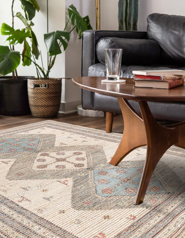 Beige 2' x 3' 1 Chenille Jute Rectangle Area Rug Vintage Distressed Boho All Natural Eco-Friendly Sustainable Carpet for Living Dining Office Dorm Rooms for Sale at Rug Engine