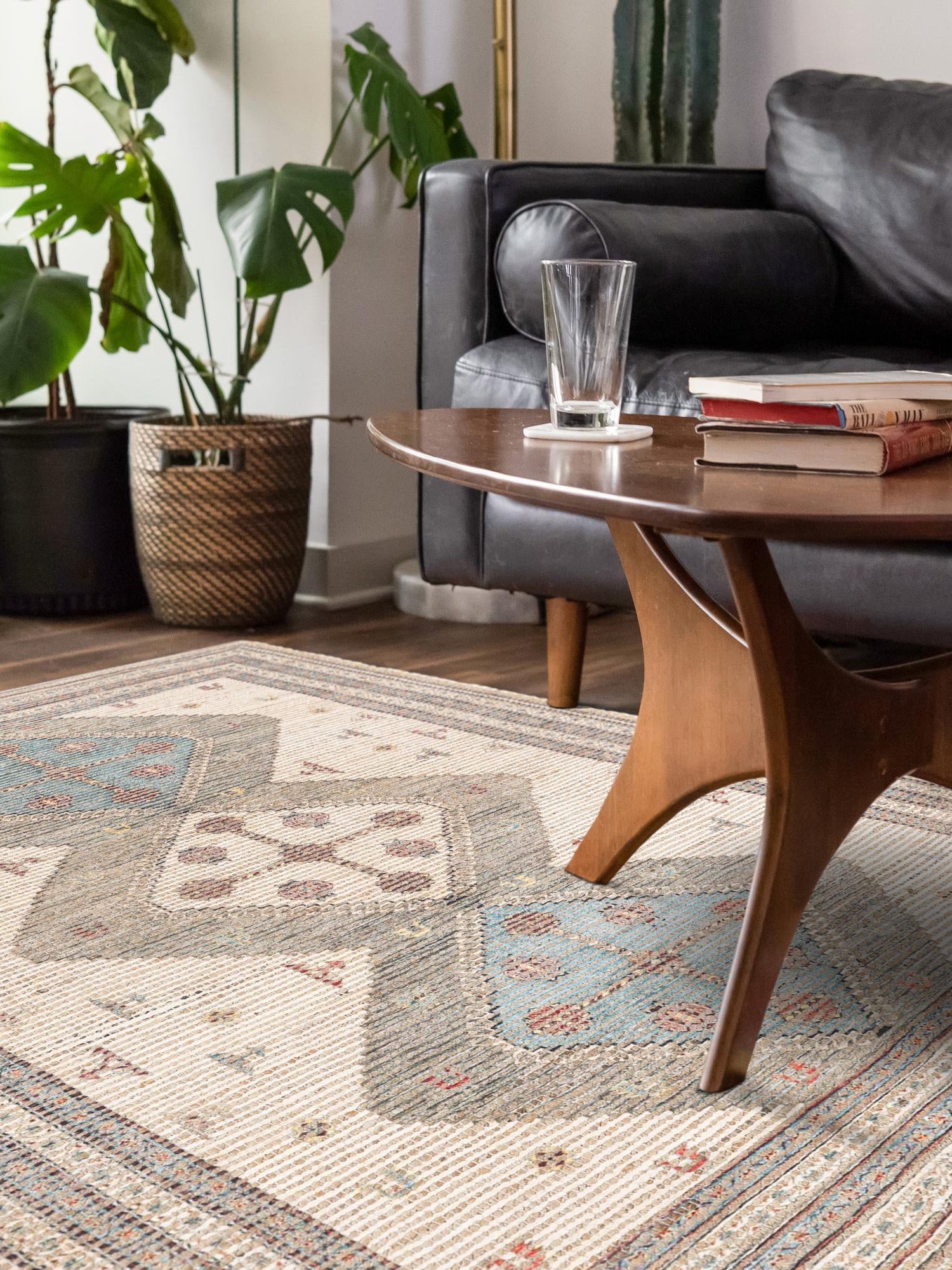 Beige 4' 1 x 6' 1 Chenille Jute Rectangle Area Rug Vintage Distressed Boho All Natural Eco-Friendly Sustainable Carpet for Living Dining Office Dorm Rooms for Sale at Rug Engine