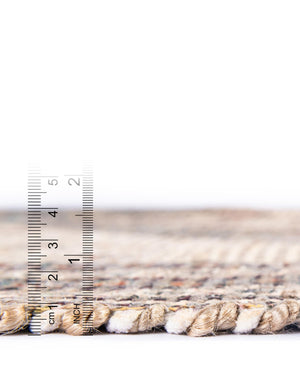 Beige 2' 2 x 8' Chenille Jute Runner Area Rug Vintage Distressed Boho All Natural Eco-Friendly Sustainable Carpet for Living Dining Office Dorm Rooms for Sale at Rug Engine