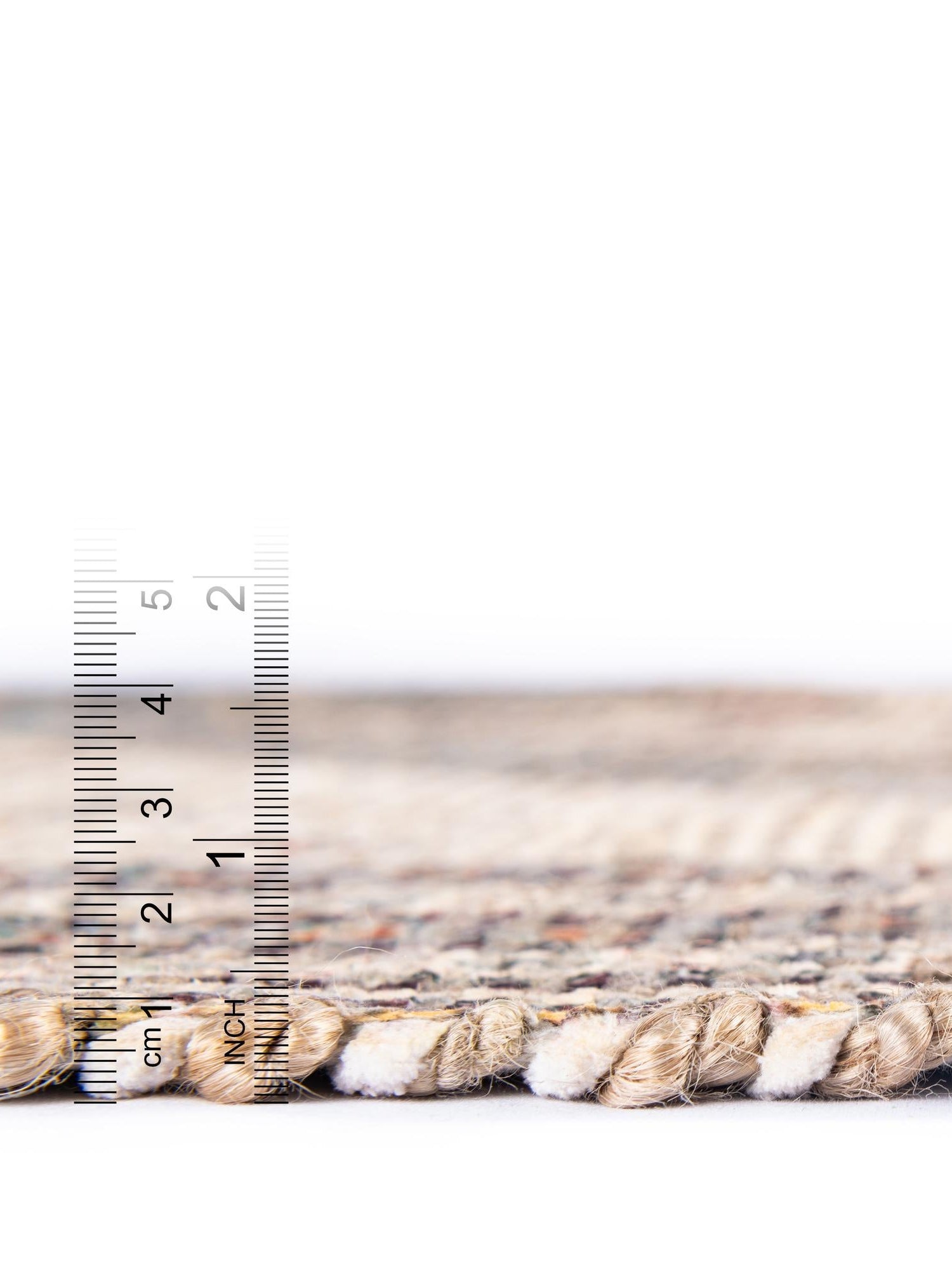 Beige 2' 2 x 6' 1 Chenille Jute Runner Area Rug Vintage Distressed Boho All Natural Eco-Friendly Sustainable Carpet for Living Dining Office Dorm Rooms for Sale at Rug Engine