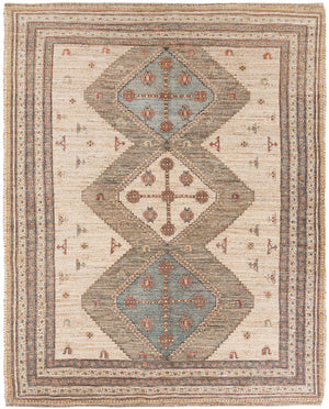 Beige 7' 10 x 10' Chenille Jute Rectangle Area Rug Vintage Distressed Boho All Natural Eco-Friendly Sustainable Carpet for Living Dining Office Dorm Rooms for Sale at Rug Engine