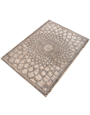 Charcoal and Ivory 2' x 3' 1 Chenille Jute Rectangle Area Rug Vintage Distressed Boho All Natural Eco-Friendly Sustainable Carpet for Living Dining Office Dorm Rooms for Sale at Rug Engine
