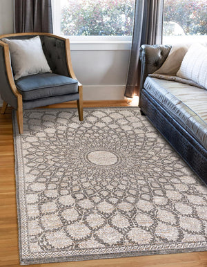 Charcoal and Ivory 2' x 3' 1 Chenille Jute Rectangle Area Rug Vintage Distressed Boho All Natural Eco-Friendly Sustainable Carpet for Living Dining Office Dorm Rooms for Sale at Rug Engine