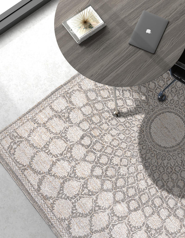 Charcoal and Ivory 2' x 3' 1 Chenille Jute Rectangle Area Rug Vintage Distressed Boho All Natural Eco-Friendly Sustainable Carpet for Living Dining Office Dorm Rooms for Sale at Rug Engine