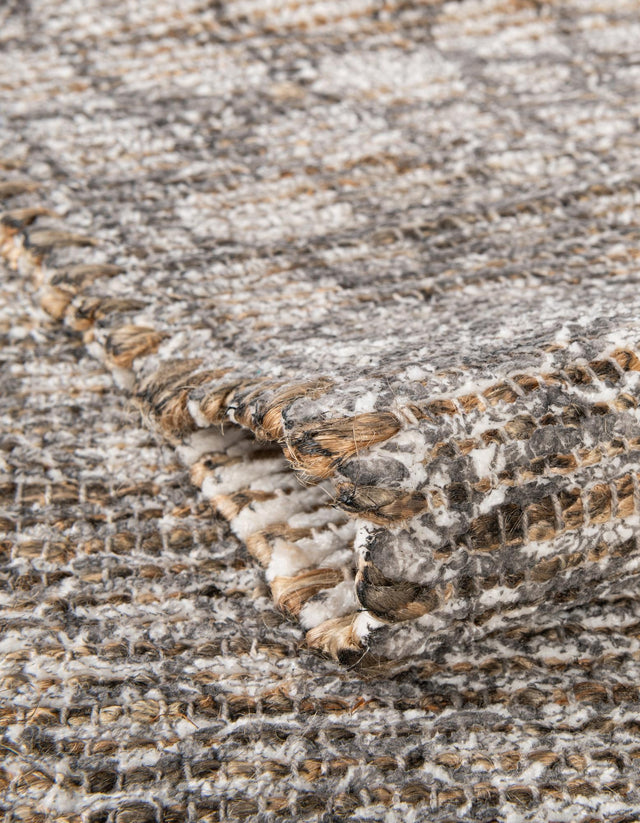Charcoal and Ivory 2' x 3' 1 Chenille Jute Rectangle Area Rug Vintage Distressed Boho All Natural Eco-Friendly Sustainable Carpet for Living Dining Office Dorm Rooms for Sale at Rug Engine