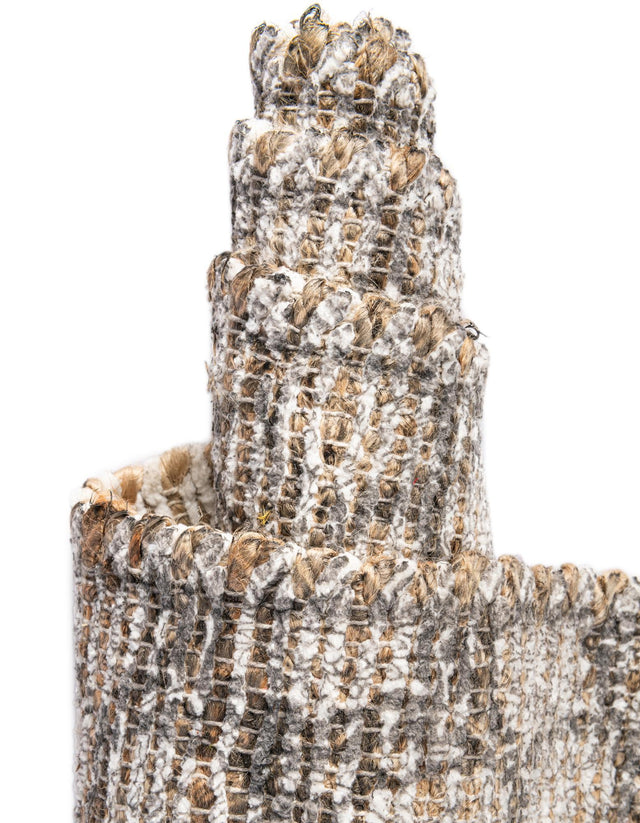 Charcoal and Ivory 2' x 3' 1 Chenille Jute Rectangle Area Rug Vintage Distressed Boho All Natural Eco-Friendly Sustainable Carpet for Living Dining Office Dorm Rooms for Sale at Rug Engine