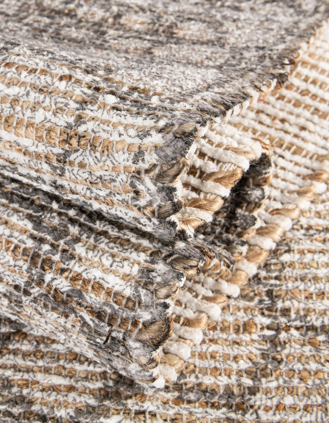 Charcoal and Ivory 2' x 3' 1 Chenille Jute Rectangle Area Rug Vintage Distressed Boho All Natural Eco-Friendly Sustainable Carpet for Living Dining Office Dorm Rooms for Sale at Rug Engine
