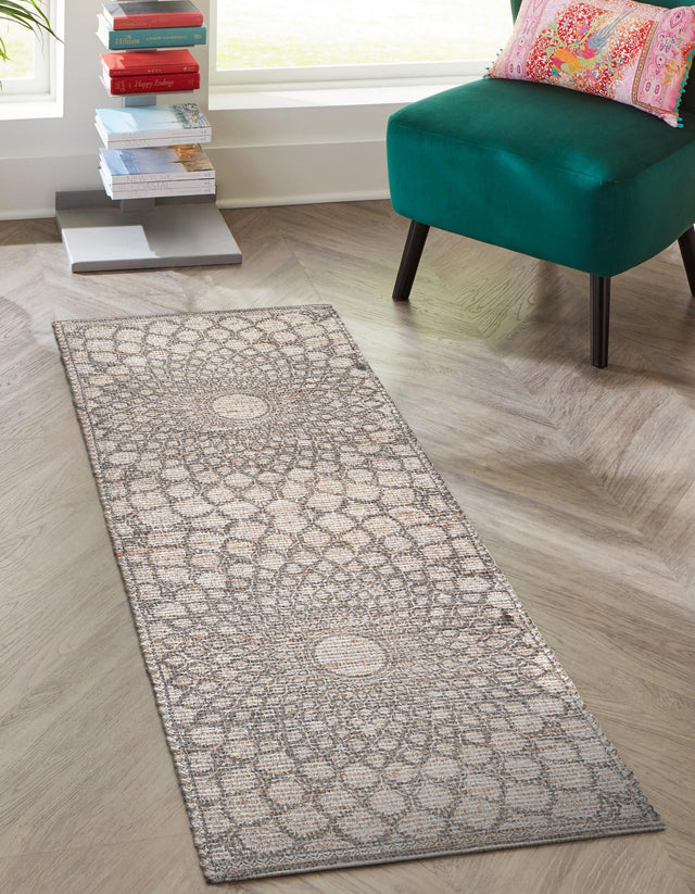 Charcoal and Ivory 2' 2 x 8' Chenille Jute Runner Area Rug Vintage Distressed Boho All Natural Eco-Friendly Sustainable Carpet for Living Dining Office Dorm Rooms for Sale at Rug Engine