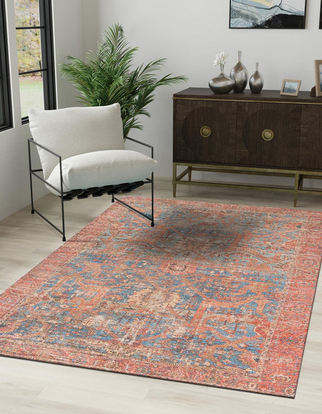 Antique Blue 9' x 12' Chenille Jute Rectangle Area Rug Vintage Distressed Boho All Natural Eco-Friendly Sustainable Carpet for Living Dining Office Dorm Rooms for Sale at Rug Engine