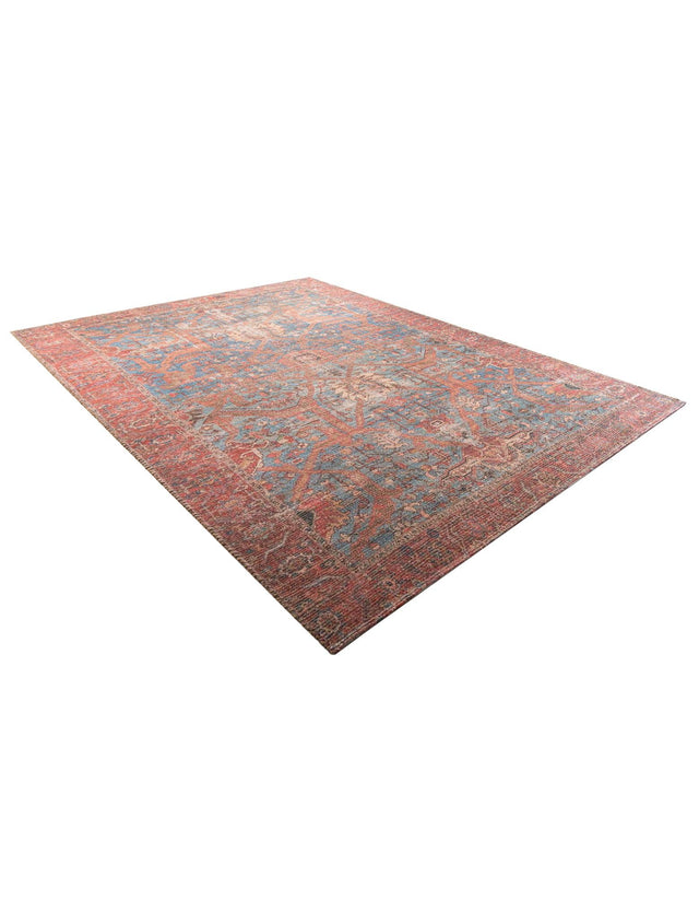 Antique Blue 9' x 12' Chenille Jute Rectangle Area Rug Vintage Distressed Boho All Natural Eco-Friendly Sustainable Carpet for Living Dining Office Dorm Rooms for Sale at Rug Engine