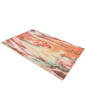Multicolor 2' x 3' 1 Chenille Jute Rectangle Area Rug Vintage Distressed Boho All Natural Eco-Friendly Sustainable Carpet for Living Dining Office Dorm Rooms for Sale at Rug Engine