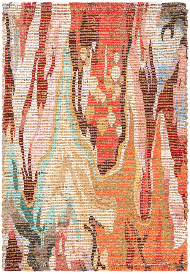 Multicolor 2' x 3' 1 Chenille Jute Rectangle Area Rug Vintage Distressed Boho All Natural Eco-Friendly Sustainable Carpet for Living Dining Office Dorm Rooms for Sale at Rug Engine