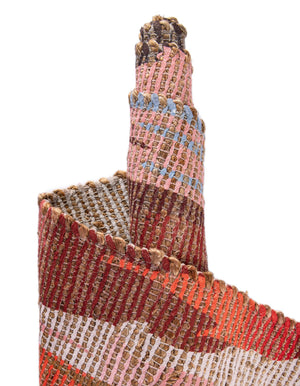 Multicolor 9' x 12' Chenille Jute Rectangle Area Rug Vintage Distressed Boho All Natural Eco-Friendly Sustainable Carpet for Living Dining Office Dorm Rooms for Sale at Rug Engine