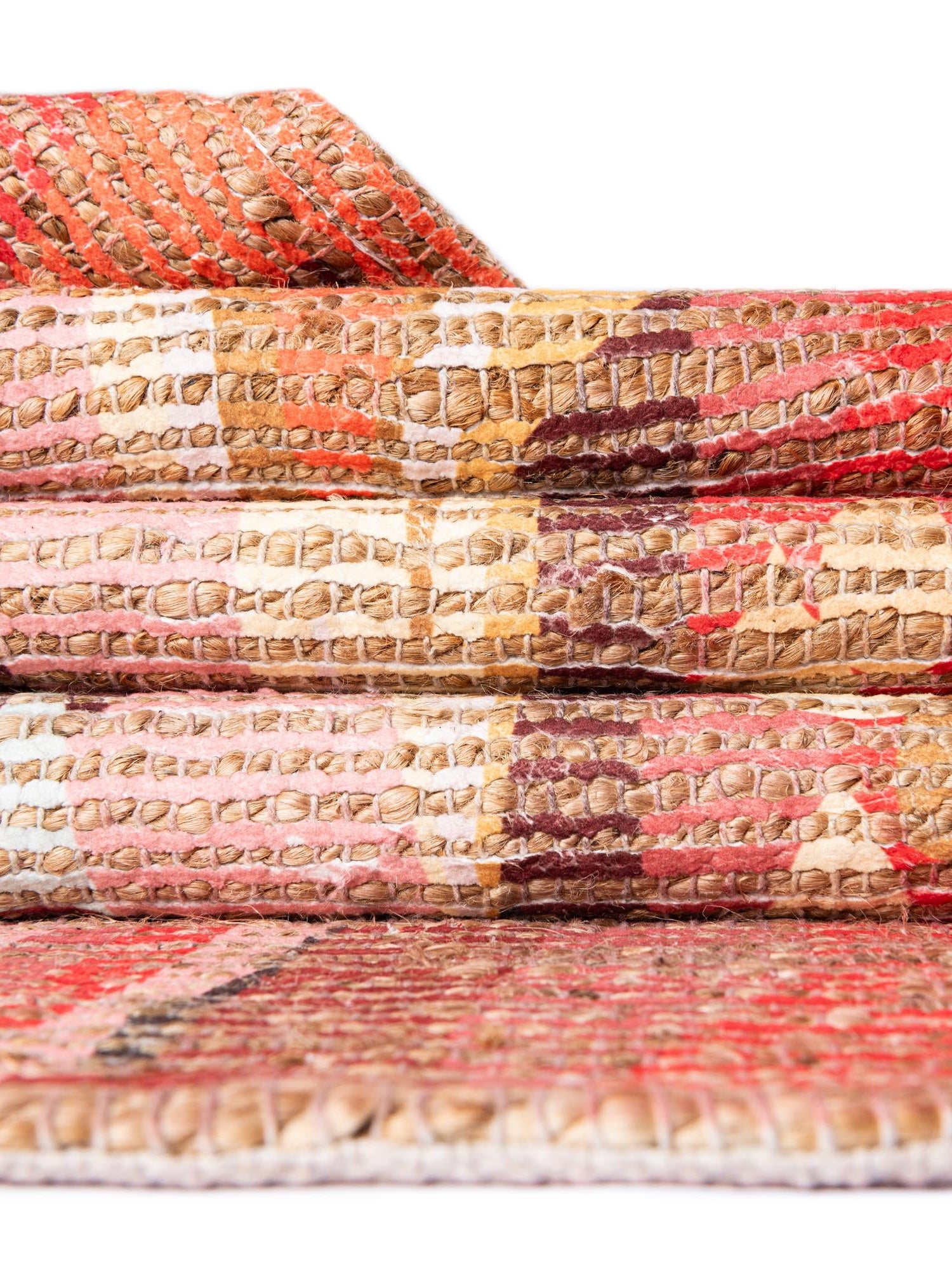 Multicolor 2' x 3' 1 Chenille Jute Rectangle Area Rug Vintage Distressed Boho All Natural Eco-Friendly Sustainable Carpet for Living Dining Office Dorm Rooms for Sale at Rug Engine