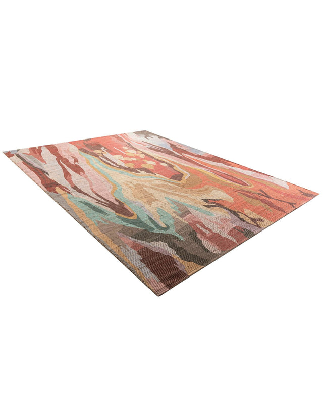 Multicolor 9' x 12' Chenille Jute Rectangle Area Rug Vintage Distressed Boho All Natural Eco-Friendly Sustainable Carpet for Living Dining Office Dorm Rooms for Sale at Rug Engine