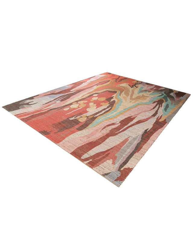 Multicolor 9' x 12' Chenille Jute Rectangle Area Rug Vintage Distressed Boho All Natural Eco-Friendly Sustainable Carpet for Living Dining Office Dorm Rooms for Sale at Rug Engine