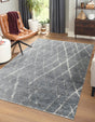 Silver Gray 8' x 10' Atlas Moroccan Wool Rectangle Rug