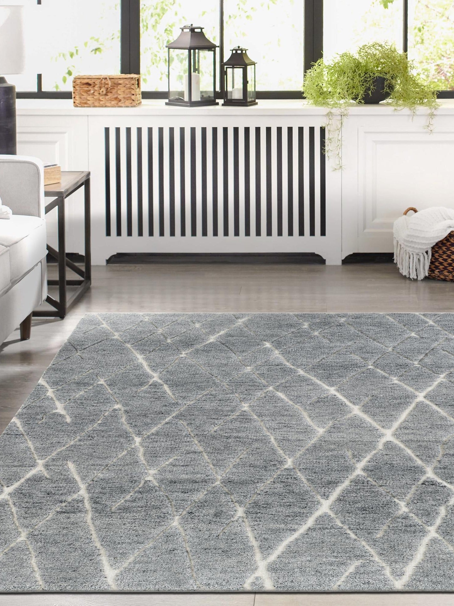 Silver Gray 2' x 3' 1 Atlas Moroccan Wool Rectangle Area Rug New Zealand Wool With Cotton Backing All Natural Indoor Living Dining Room Bedroom Office Carpet for Sale at Rug Engine