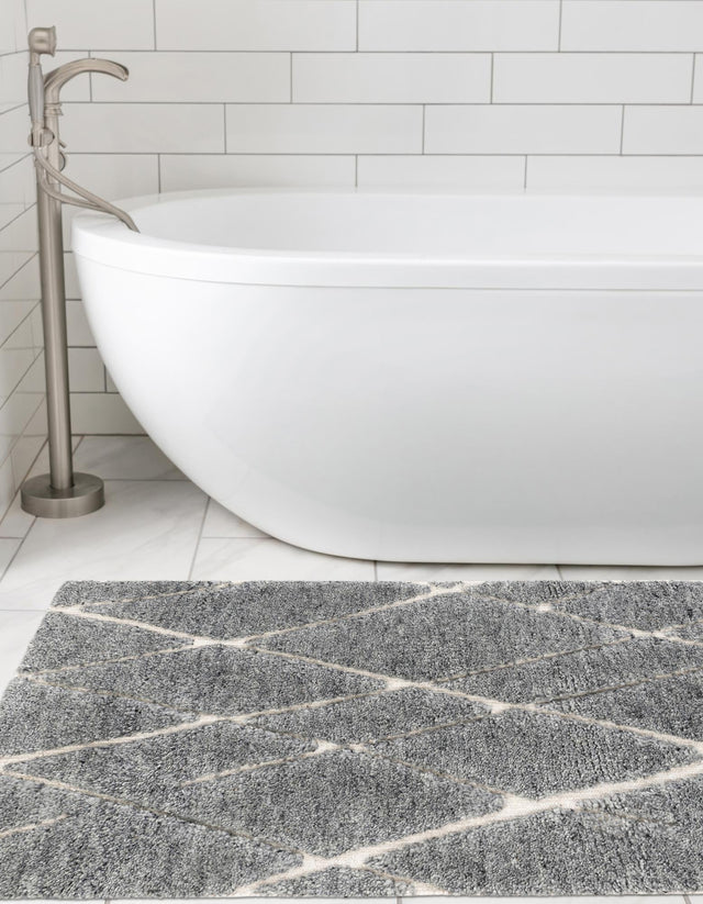 Silver Gray 3' x 12' Atlas Moroccan Wool Runner Rug