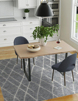 Silver Gray 12' x 12' Atlas Moroccan Wool Square Rug