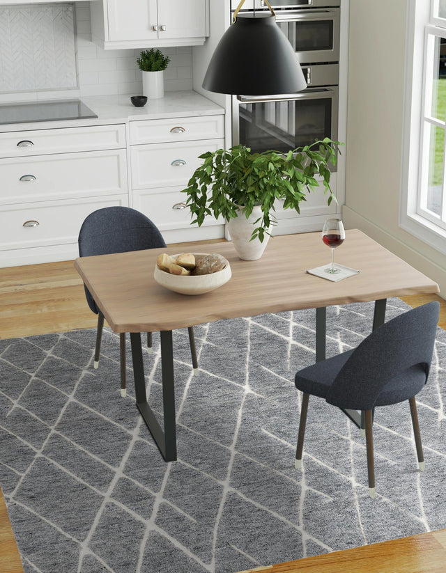 Silver Gray 12' x 12' Atlas Moroccan Wool Square Rug