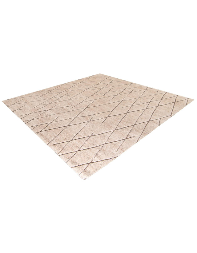 Camel Brown 10' x 10' Atlas Moroccan Wool Square Area Rug New Zealand Wool With Cotton Backing All Natural Indoor Living Dining Room Bedroom Office Carpet for Sale at Rug Engine