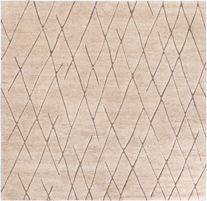 Camel Brown 10' x 10' Atlas Moroccan Wool Square Area Rug New Zealand Wool With Cotton Backing All Natural Indoor Living Dining Room Bedroom Office Carpet for Sale at Rug Engine