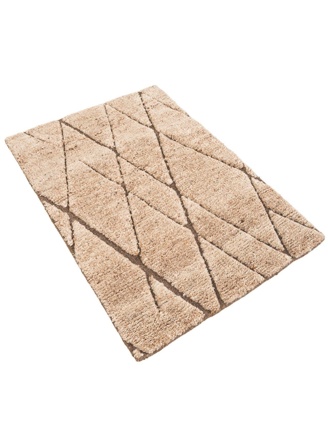 Camel Brown 2' x 3' 1 Atlas Moroccan Wool Rectangle Area Rug New Zealand Wool With Cotton Backing All Natural Indoor Living Dining Room Bedroom Office Carpet for Sale at Rug Engine