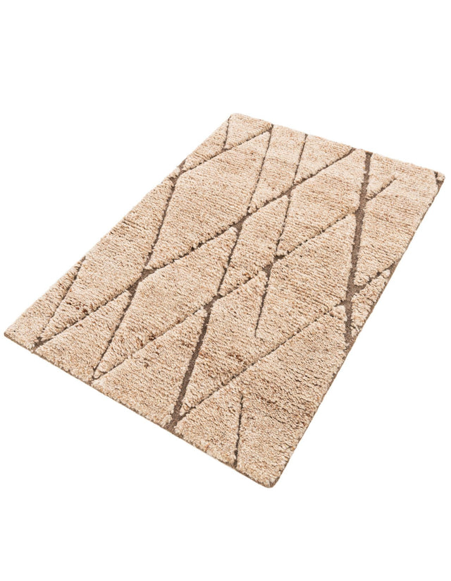 Camel Brown 2' x 3' 1 Atlas Moroccan Wool Rectangle Area Rug New Zealand Wool With Cotton Backing All Natural Indoor Living Dining Room Bedroom Office Carpet for Sale at Rug Engine