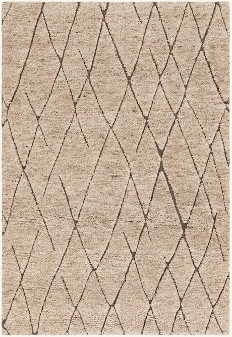 Camel Brown 4' 1 x 6' 1 Atlas Moroccan Wool Rectangle Area Rug New Zealand Wool With Cotton Backing All Natural Indoor Living Dining Room Bedroom Office Carpet for Sale at Rug Engine