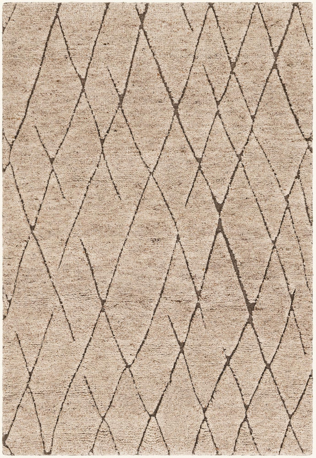 Camel Brown 4' 1 x 6' 1 Atlas Moroccan Wool Rectangle Area Rug New Zealand Wool With Cotton Backing All Natural Indoor Living Dining Room Bedroom Office Carpet for Sale at Rug Engine