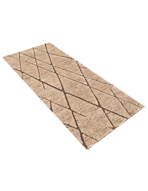 Camel Brown 2' x 5' 1 Atlas Moroccan Wool Runner Area Rug New Zealand Wool With Cotton Backing All Natural Indoor Living Dining Room Bedroom Office Carpet for Sale at Rug Engine