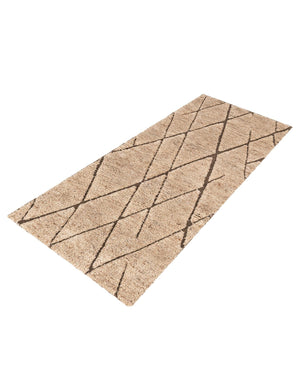Camel Brown 2' x 5' 1 Atlas Moroccan Wool Runner Area Rug New Zealand Wool With Cotton Backing All Natural Indoor Living Dining Room Bedroom Office Carpet for Sale at Rug Engine